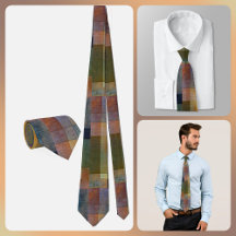 NECKTIE - Shades of Brown med mera - lappverk