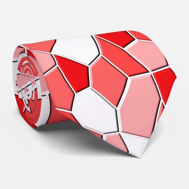 Necktie - Slagor av Red 3D Mosaic Slips (Rullad)