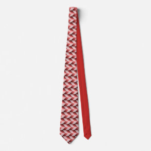 Necktirött och vitt geometriskt slips