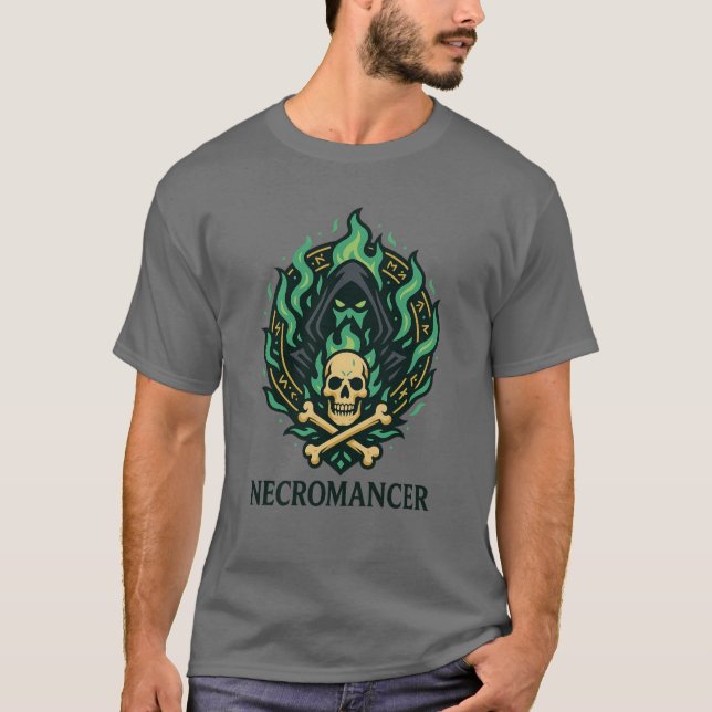 Necromancer — Entre os Vivos e os Mortos T Shirt (Framsida)