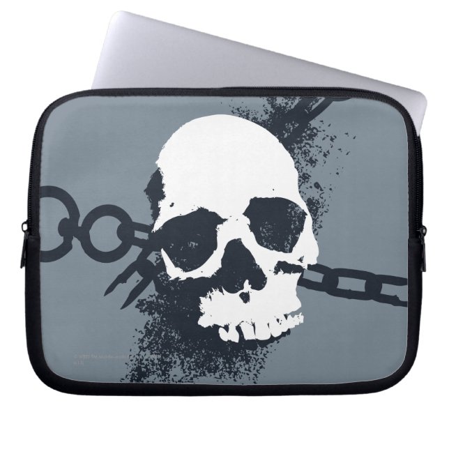 Necromancer Skull-symbol Laptop Sleeve (Framsidan)