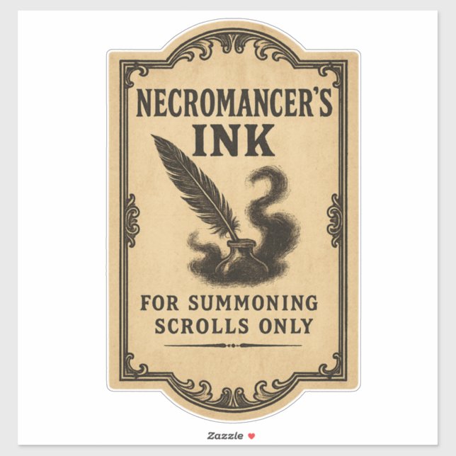 Necromancer's Ink - Halloween Apothecary Label Klistermärken (Ark)