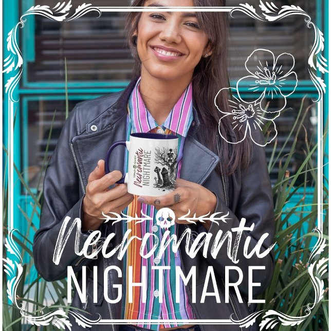 Necromantic Nightmare Två-Tonad Mugg (Necromantic Nightmare cover from The Beekeeper Store)