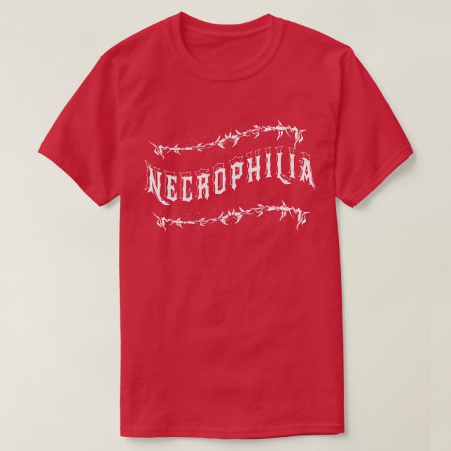 Necrophilia Typografi T Shirt (Design framsida)