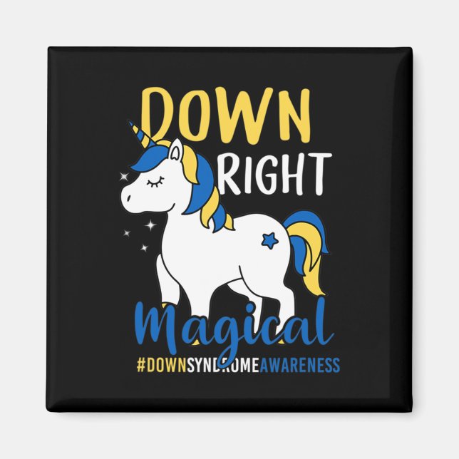 Ned Höger Magic Unicorn Down Syndrome Awareness Magnet (Framsidan)