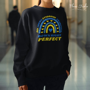 Ned Höger Perfekt Regnbåge World Down Syndrome T Shirt