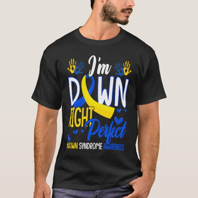 Ned Höger Perfekt World Down Syndrome Awareness D T Shirt (Framsida)