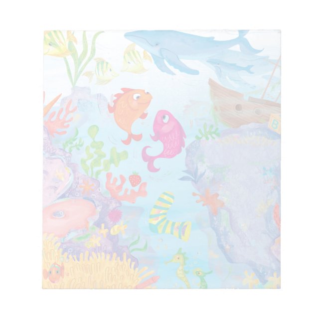 Ned i havet anteckningsblock (Framsida)