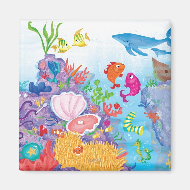 Ned i havet magnet (Framsidan)