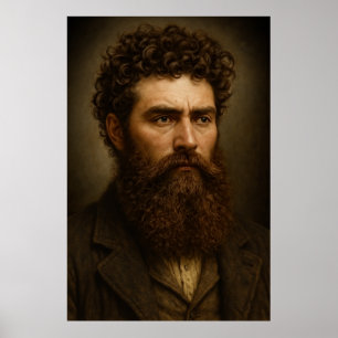 Ned Kelly Porträtt Poster