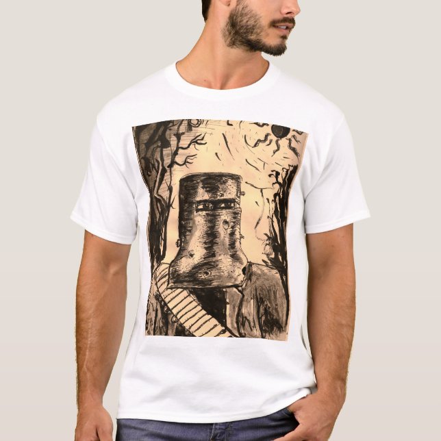 Ned Kelly Solar Eclipse in Sepia T Shirt (Framsida)
