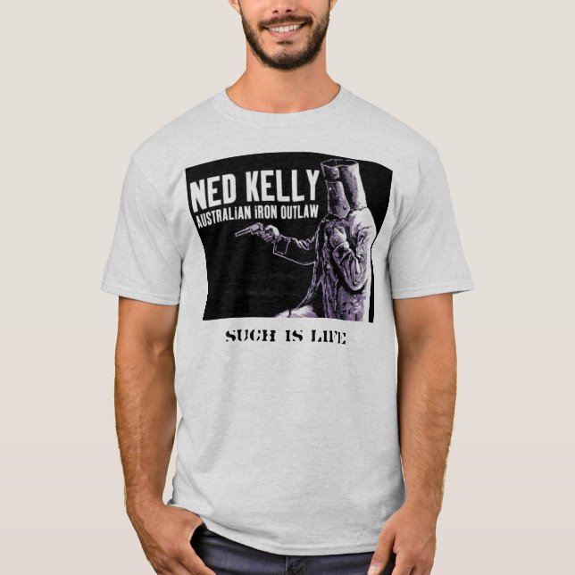 Ned kelly T skjorta Tee Shirt (Framsida)