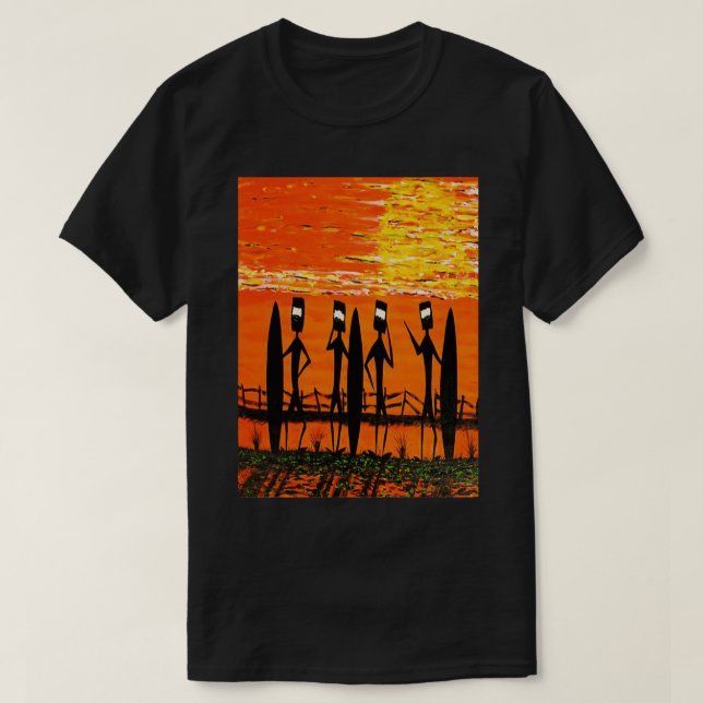 Ned Kellys Gang Surfa Safari EJCairns T Shirt (Design framsida)