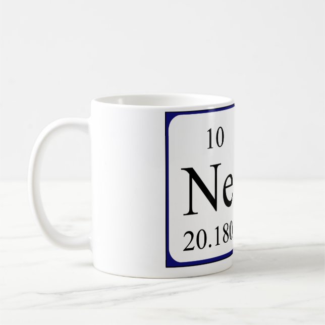 Ned Periodiska bord namn mugg (Vänster)