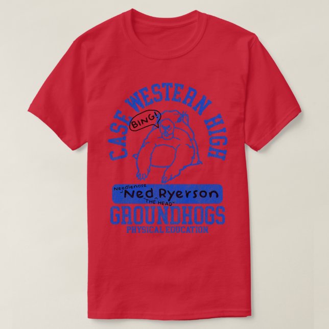 Ned Ryersons Fodral Western High PE Uniform Grått T Shirt (Design framsida)