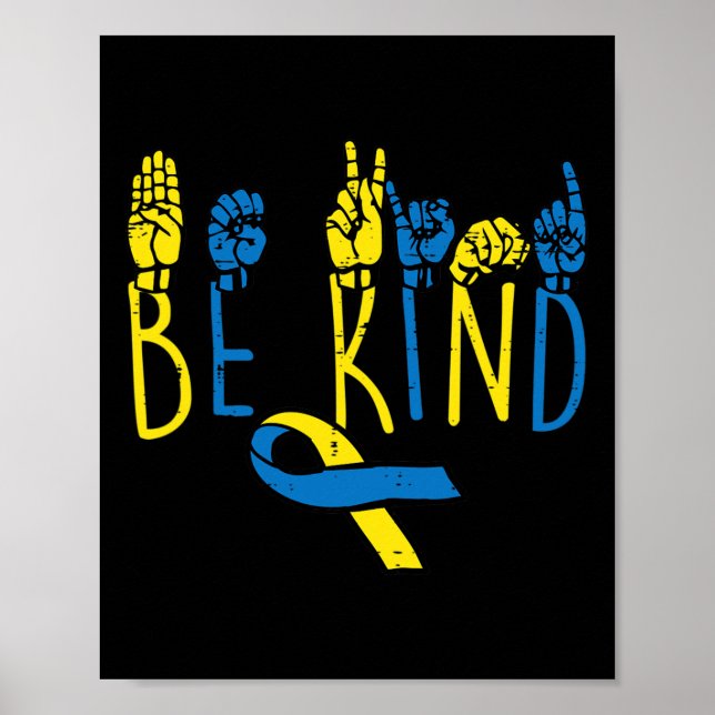 Ned-syndrome Awareness BE ASL Hand Sign Teac Poster (Framsidan)
