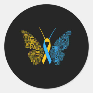 Ned Syndrome Awareness Butterfly Support Gift Runt Klistermärke