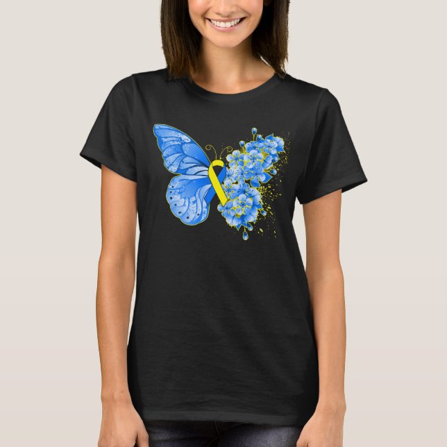 Ned Syndrome Awareness Butterfly T Shirt (Framsida)