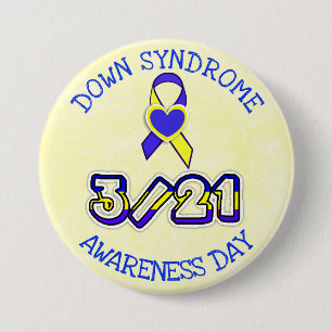 Ned Syndrome Awareness Day 3.21 Ribbon Button Knapp