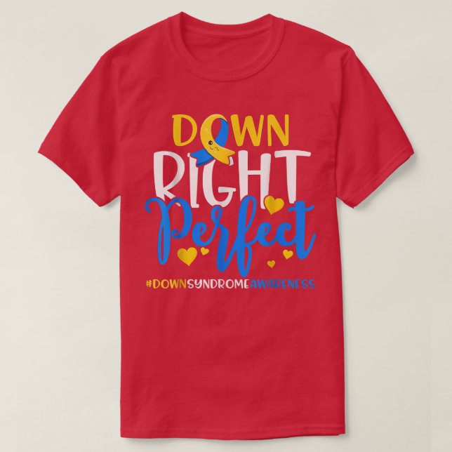Ned Syndrome Awareness Down Höger Perfekt781 T Shirt (Design framsida)