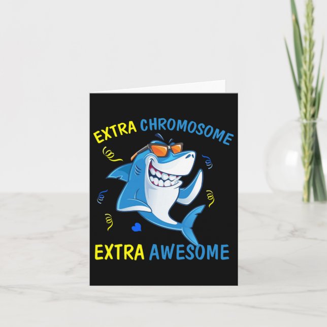 Ned Syndrome Awareness Extra Fantastisk Shark Kort (Framsida)