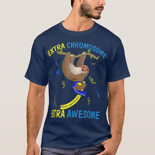 Ned Syndrome Awareness Extra Fantastisk Sloth Gift T Shirt (Framsida)