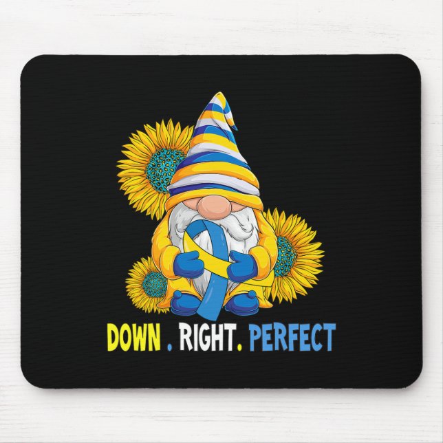 Ned Syndrome Awareness Gnome Down Höger Perfekt T Musmatta (Framsidan)