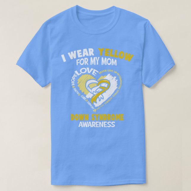 Ned Syndrome Awareness I Bära Gult for My Mamma H T Shirt (Design framsida)