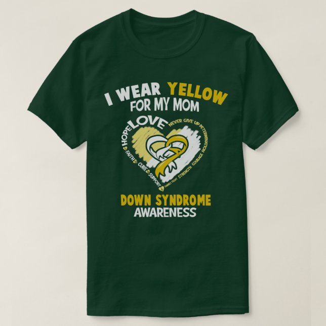 Ned Syndrome Awareness I Bära Gult for My Mamma H T Shirt (Design framsida)