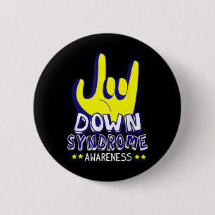 Ned Syndrome Awareness I Kärlek Du ASL Hand Sign Knapp