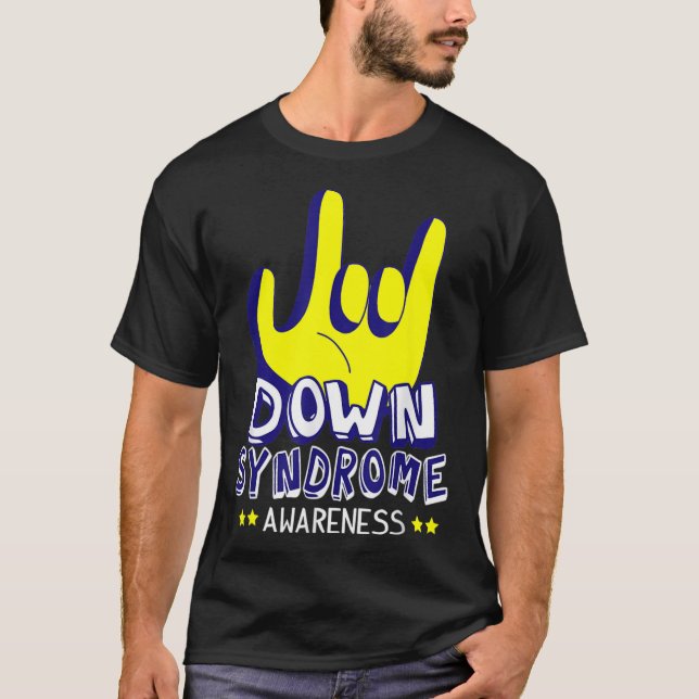 Ned Syndrome Awareness I Kärlek Du ASL Hand Sign T Shirt (Framsida)