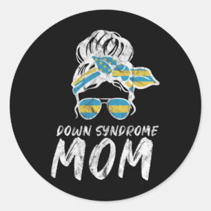 Ned Syndrome Awareness Month Messy Bun Mor Runt Klistermärke