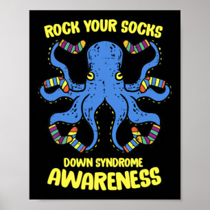 Ned Syndrome Awareness Octopus Sten Din Sock Manar Poster