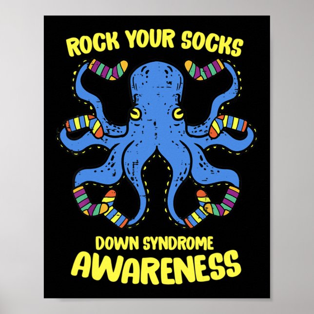 Ned Syndrome Awareness Octopus Sten Din Sock Manar Poster (Framsidan)
