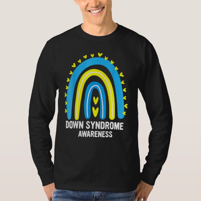 Ned Syndrome Awareness Rainbow T21 T Shirt (Framsida)