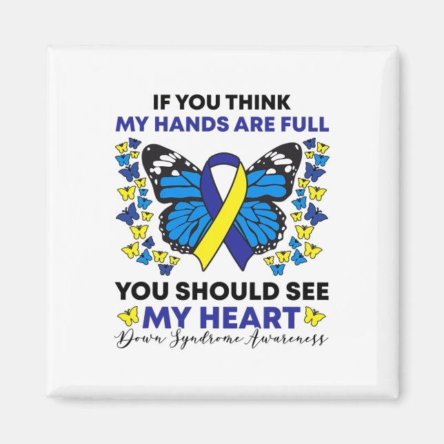 Ned Syndrome Awareness Ribbon Butterfly Mamma Sped Magnet (Framsidan)