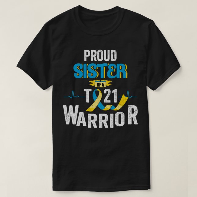 Ned Syndrome Awareness Sister Apparel Lycklig Gift T Shirt (Design framsida)