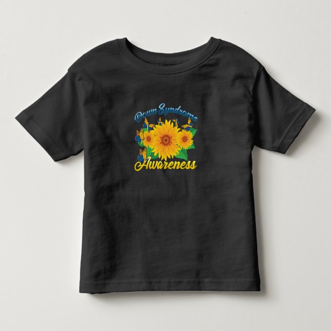 Ned Syndrome Awareness Solros Butterfly Gift T Shirt (Framsida)