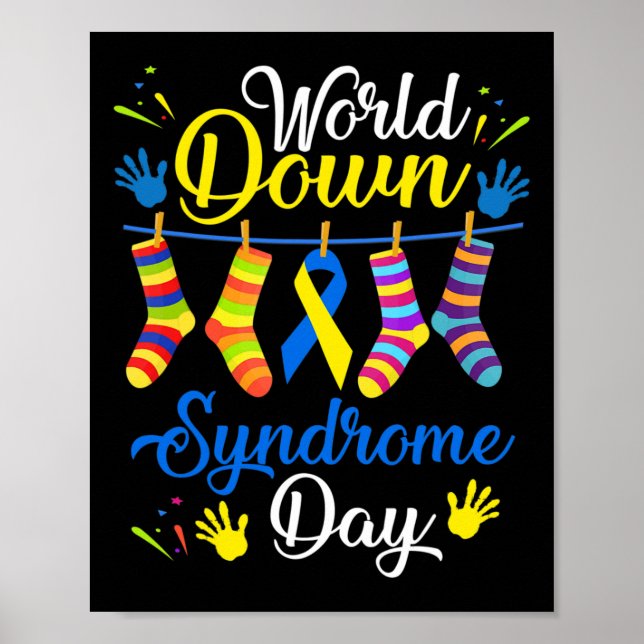 Ned Syndrome Day Awareness Socks 21 mars Poster (Framsidan)