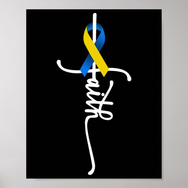 Ned Syndrome Faith Down Syndrome Awareness Gifts Poster (Framsidan)