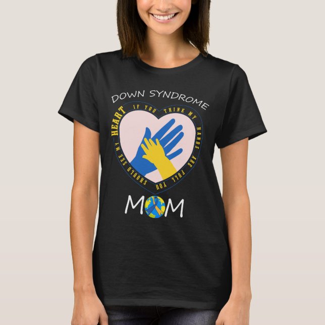 Ned Syndrome Mamma Shirt, Gult Blue Ribbon Gift T Shirt (Framsida)