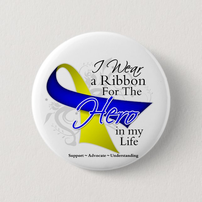 Ned Syndrome Ribbon Hero i mitt liv Knapp (Framsida)