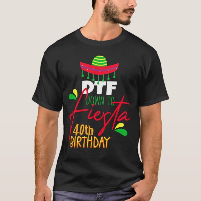 Ned till Fiesta Cinco de Mayo Birthday Anpassnings T Shirt (Framsida)
