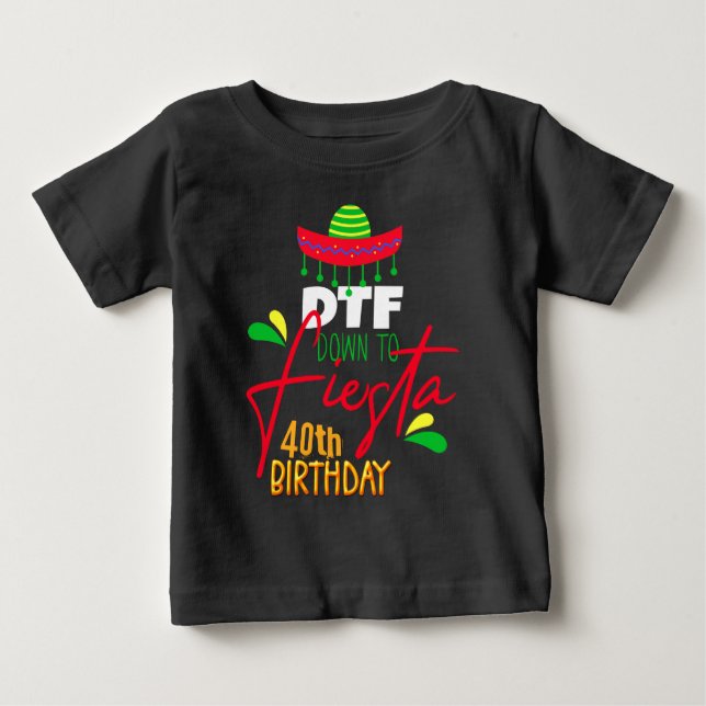 Ned till Fiesta Cinco de Mayo Birthday Anpassnings T Shirt (Framsida)