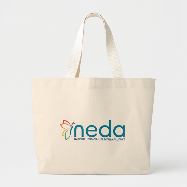 NEDA Logotyp & Butterfly Tote Bag Jumbo Tygkasse (Framsidan)