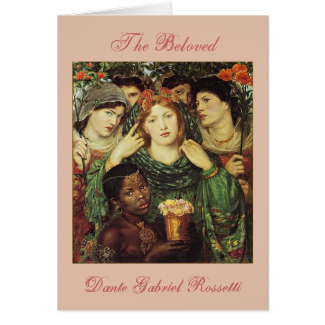 Nedan finns Dante Raphael Rossetti Hälsningskort (Framsidan)