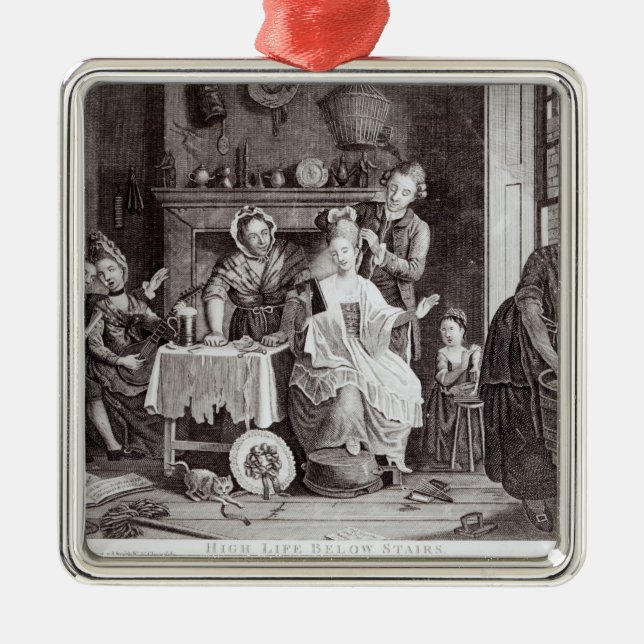 Nedanför trappor för kickliv julgransprydnad metall (Framsidan)