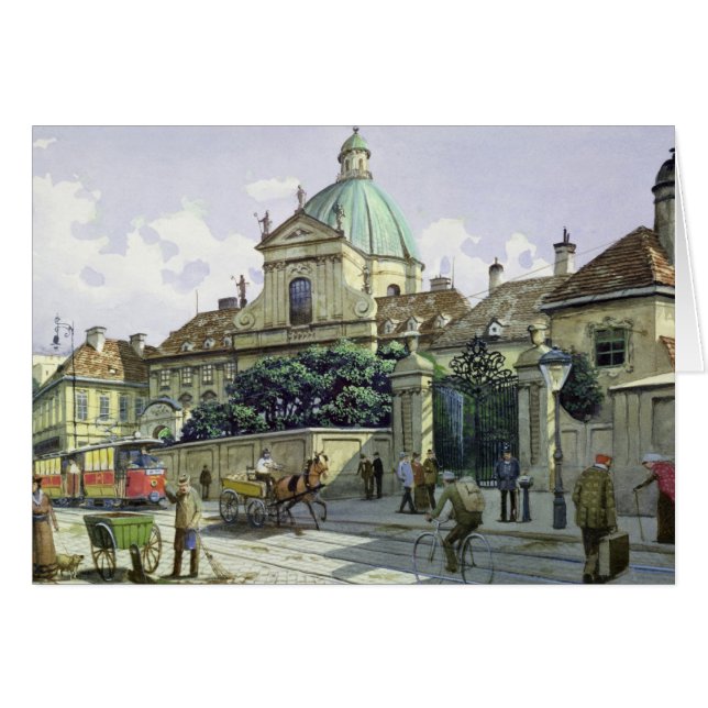 Nedanfört Belvedereslotten i Wien Hälsningskort (Framsidan Horizontal)