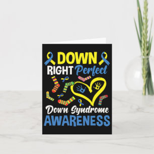 Nedåt Höger Perfekt Nedåt Syndrome Awareness 1 1 Kort