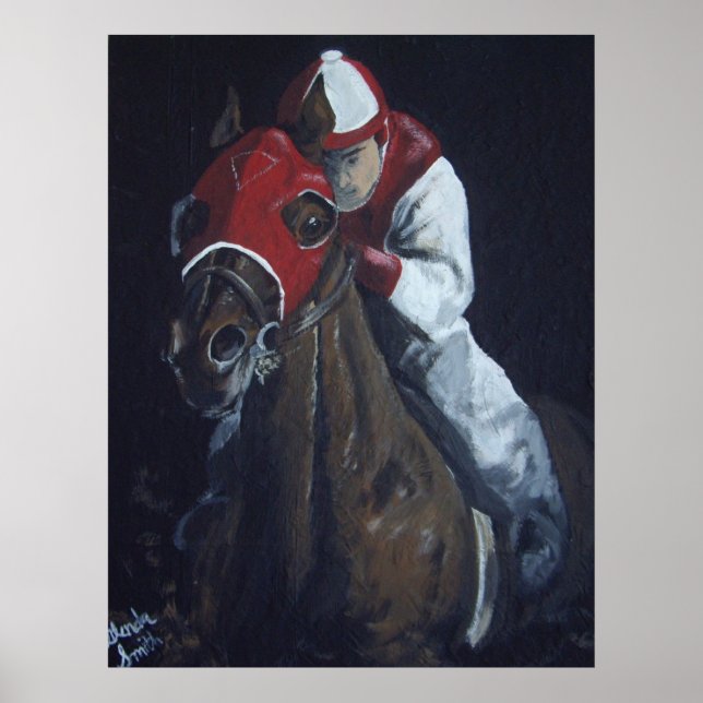 Nedåt i Backstretch Poster (Framsidan)